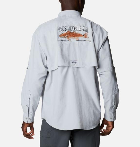 Columbia Bonehead Fishing Shirts Men Grey USA (US1658194)